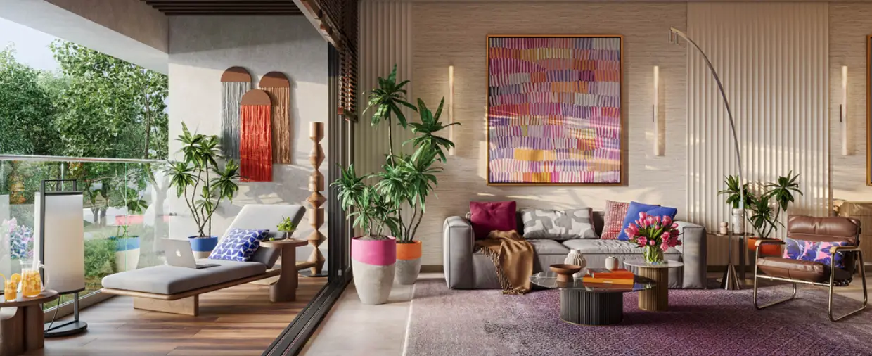 rentmax piramal revanta living area